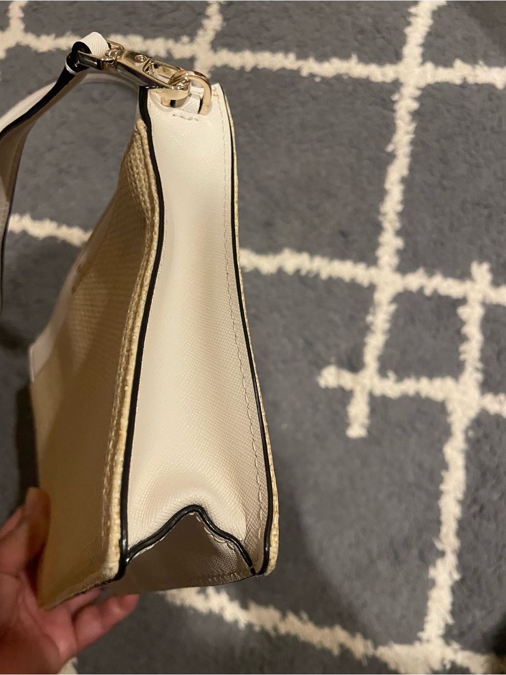 kate spade Cream and Natural Straw Crossbody with Gold-Tone Hardware - Picture 5 of 9